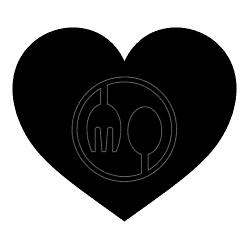 Heart With Fork And Spoon Sticker
