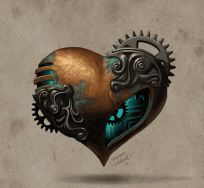 Heart With Gears And George GIF