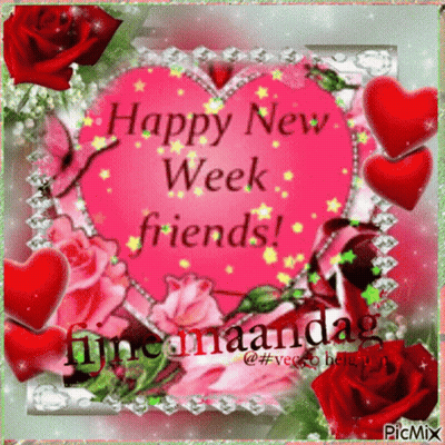 Heart With Happy New Week Friends GIF