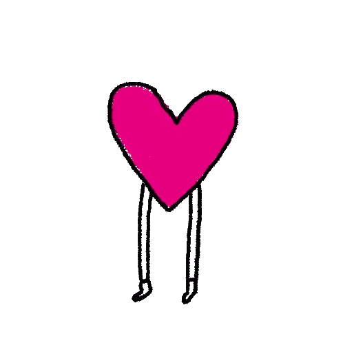 Heart With Legs And Arms Sticker