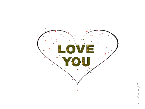Heart With Love You Text Sticker