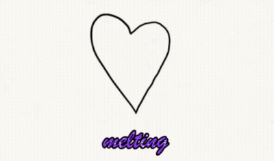 Heart With Melting Text GIF