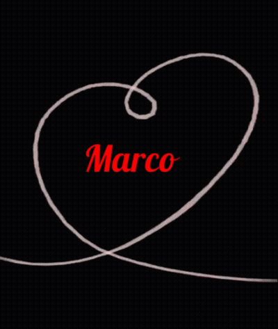 Heart With Name Marco In Red Letters GIF