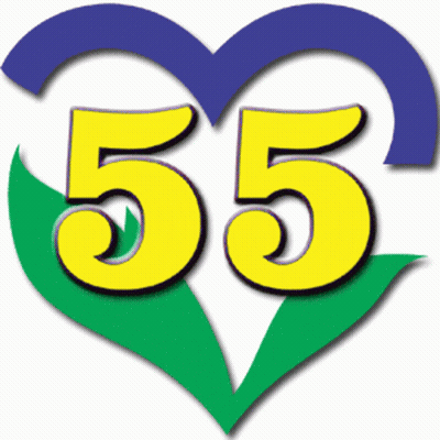 Heart With Number 55 GIF