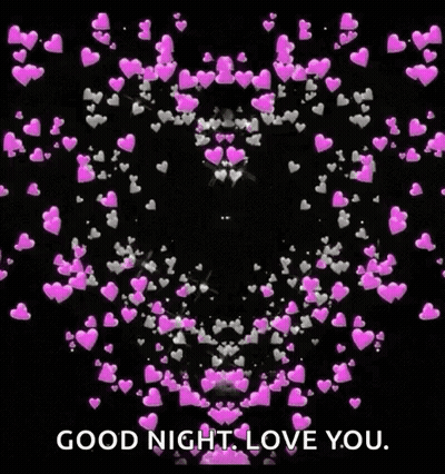 Heart With Pink Hearts Good Night Love You GIF