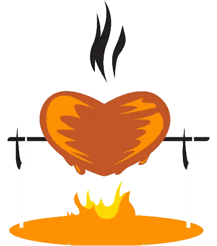 Heart With Smoke And Cross Sticker