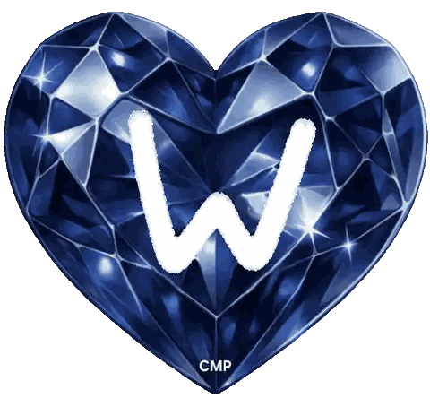 Heart With W Letter Sticker