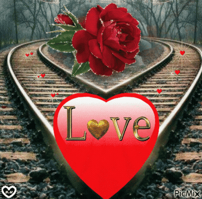 Heart With Word Love GIF