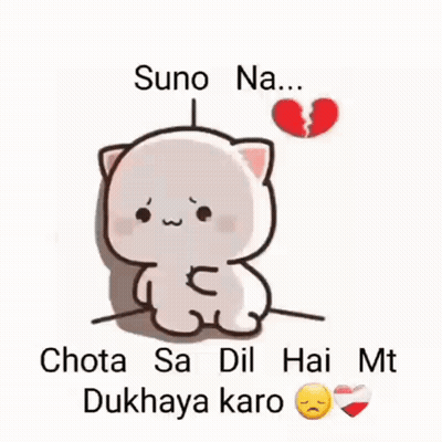 Heartbroken Cat Chota Sa Dil Hai Mt Dukhaya Karo GIF