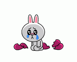Heartbroken Cony Bunny Crying GIF