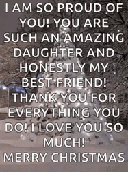 Heartfelt Message Merry Christmas Daughter GIF
