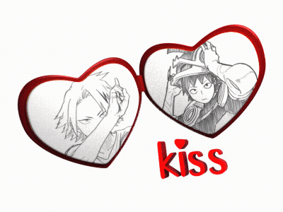 Hearts With Kiss Text GIF