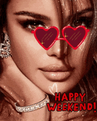 Hearty Lady Happy Weekend GIF