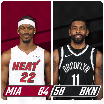 Heat And Brooklyn Basketball Players GIF