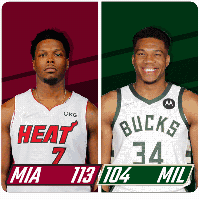 Heat And Bucks Basketball Players GIF