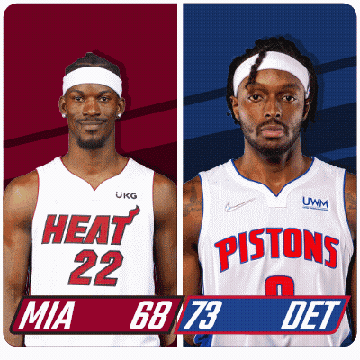 Heat And Pistons Basketball Players GIF