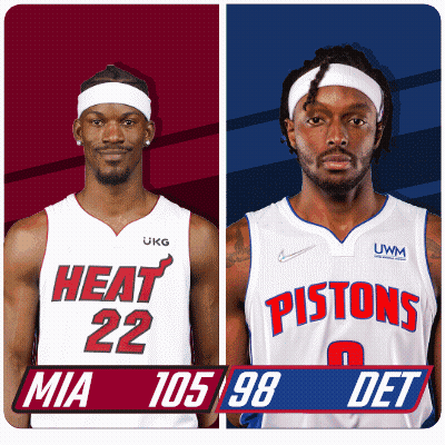 Heat And Pistons Basketball Players GIF
