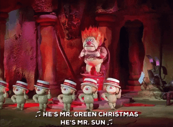 Heat Miser And Minions Dancing GIF