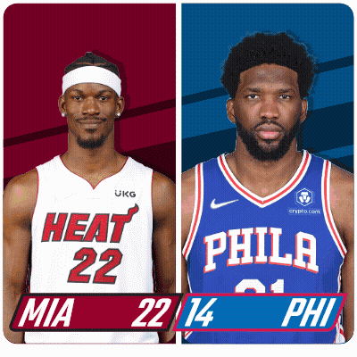 Heat Player And Philadelphia Player Side By Side GIF