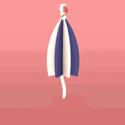 Heat Wave Cartoon Ice Cream Using Umbrella GIF