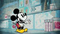 Heat Wave Mickey Mouse Pouring Ice Cream GIF