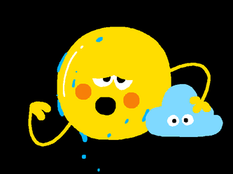 Heat Wave Sweaty Sun Emoji GIF