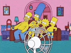 Heat Wave The Simpson Following Fan Movement GIF