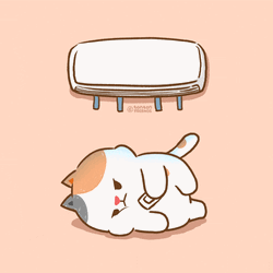 Heat Wave Tonton Turning Aircon On GIF