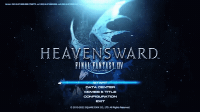 heavensward final fantasy xiv is displayed on a screen
