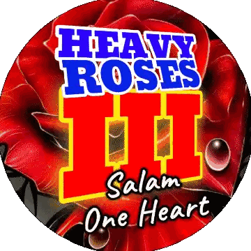 Heavy Roses III Logo With Red Rose Sticker