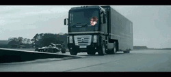 Heavy Truck Jumping Off Ramp GIF