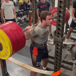 Heavy Weightlifting Man Squats GIF
