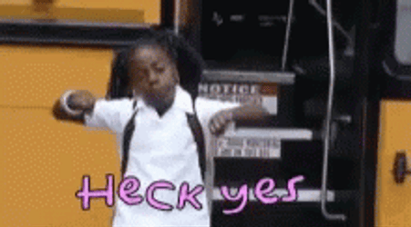 Heck Yeah Little Girl Student Dancing GIF