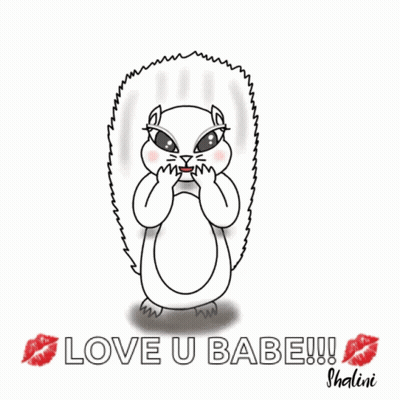 Hedgehog Drawing Love U Babe GIF