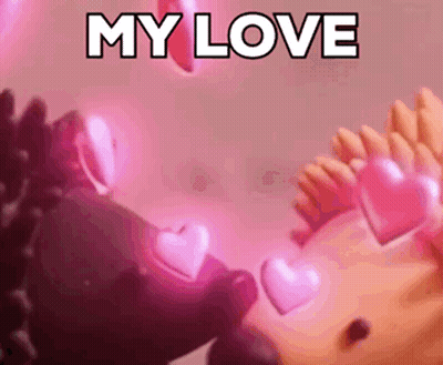 Hedgehog With Hearts And My Love GIF