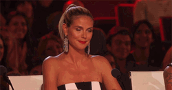 Heidi Klum Blinking Her Eyes During Judging GIF