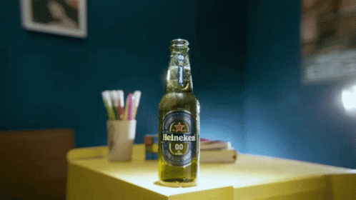 Heineken 00 Bottle On Table GIF