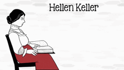 Helen Keller Motivational Quote In Spanish  GIF