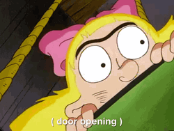 Helga Hiding Door Opening GIF