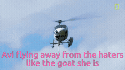 Helicopter Flying Away From Haters GIF