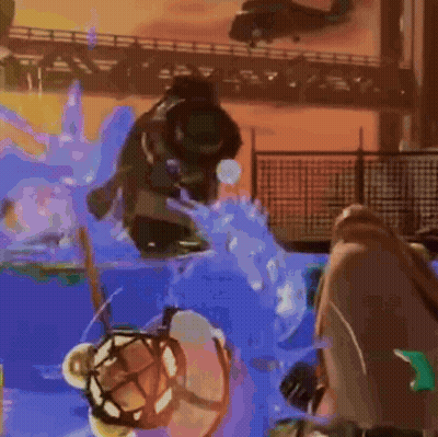 Helicopter Flying Over Person In Video Game GIF