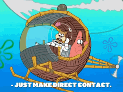 Helicopter Helicopter Sandy Patrick Star Meme GIF