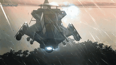 Helicopter With Illustrate Soul GIF