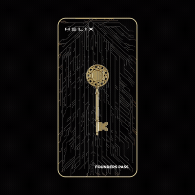 Helix Founders Pass Card With Gold Key GIF