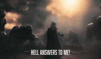 Hell Answers To Me Poster With Silhouette GIF