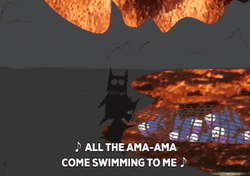 Hell Fire Burning City Illustration GIF