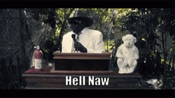Hell To The Naw Intense Preaching Meme GIF