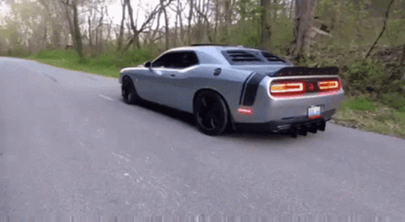 Hellcat Dodge Challenger Car Start GIF
