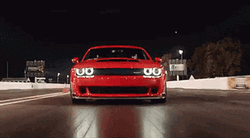 Hellcat Sports Car Headlights GIF