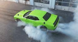 Hellcat Sports Car Lime Green Scat GIF
